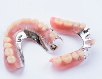 Two partial dentures